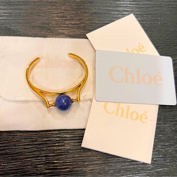 Chloe Jewelry - Chloe Authentic Architectural Cuff With Lapis Stone